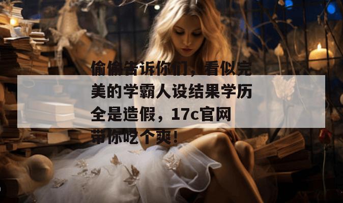 偷偷告诉你们，看似完美的学霸人设结果学历全是造假，17c官网带你吃个爽！